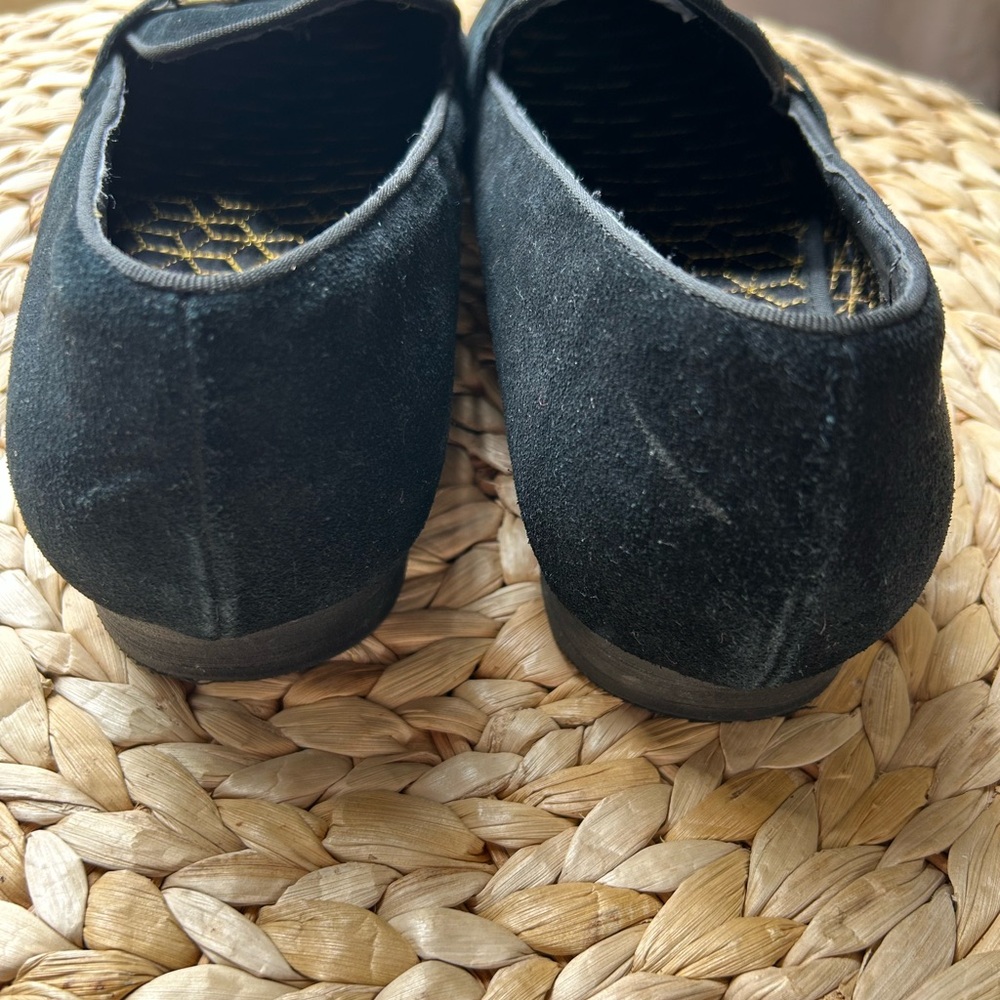 Steve Madden Black Suede Loafers with Gold Bit Vintage wedding Real leather - Picture 5 of 5